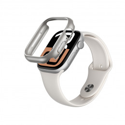 NUOSTABUS minimalaus dizaino dėklas, skirtas „Apple Watch 46mm“ laikrodžiui – sidabrinis