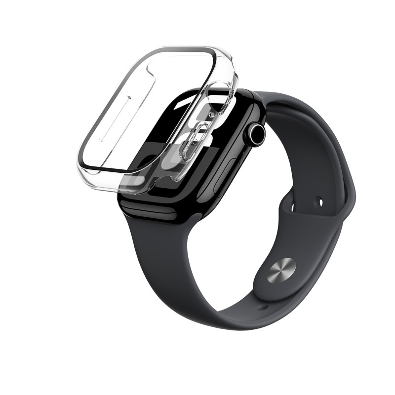 NUOSTABUS „Radix“ stiklinis dėklas, skirtas „Apple Watch 46mm“ – skaidrus