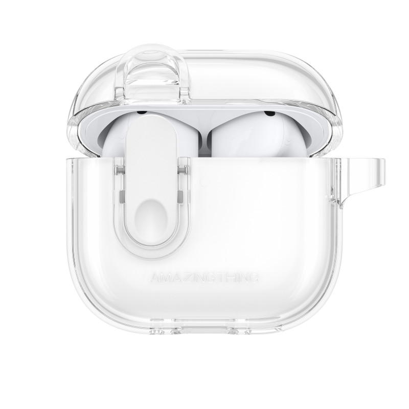 NUOSTABUS minimalaus dydžio dėklas „AirPods 4“ – skaidrus