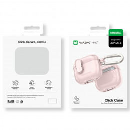 NUOSTABUS minimalaus dydžio dėklas „AirPods 4“ – rožinis