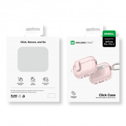 NUOSTABUS minimalaus dydžio dėklas „AirPods Pro 2“ – rožinis