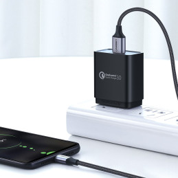 Ugreen US290 60146 USB-A / micro USB 2.4A kabelis 1m – pilkas