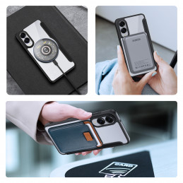 „Dux Ducis Skin X Pro“ dėklas su „MagSafe“ sąsaja, skirtas „Samsung Galaxy S25 Edge“ – juodas