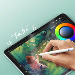 „Dux Ducis Naad“ popierinė matinė apsauginė plėvelė, skirta „iPad Air 11“ (2024/ 2025) – su juodu rėmeliu