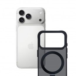 3mk dūminis dėklas „Mag&Stand“, skirtas „iPhone 17 Pro Max“ – juodas