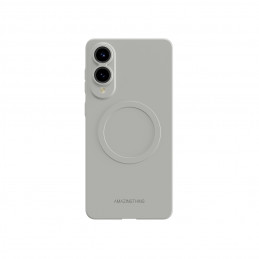 NUOSTABUS minimalaus dizaino oro dėklas su magnetiniu žiedu, skirtas „Samsung Galaxy S25 Edge“ – pilkas