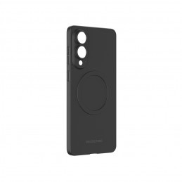 NUOSTABUS minimalaus dizaino oro dėklas su magnetiniu žiedu, skirtas „Samsung Galaxy S25 Edge“ – juodas