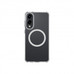 NUOSTABUS minimalaus dizaino dėklas su magnetiniu žiedu, skirtas „Samsung Galaxy S25 Edge“ – skaidrus.