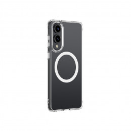 NUOSTABUS minimalaus dizaino dėklas su magnetiniu žiedu, skirtas „Samsung Galaxy S25 Edge“ – skaidrus.