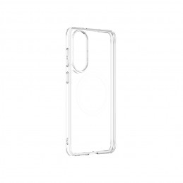 NUOSTABUS minimalaus dizaino dėklas su magnetiniu žiedu, skirtas „Samsung Galaxy S25 Edge“ – skaidrus.