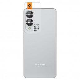 „Spigen Optik Pro GLAS.TR Ez Fit“ 2 kameros dėklų rinkinys, skirtas „Samsung Galaxy S25 Edge“ – juodas