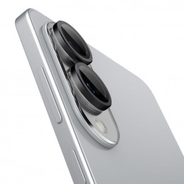 „Spigen Optik Pro GLAS.TR Ez Fit“ 2 kameros dėklų rinkinys, skirtas „Samsung Galaxy S25 Edge“ – juodas