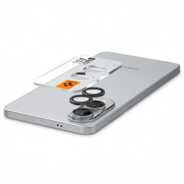„Spigen Optik Pro GLAS.TR Ez Fit“ 2 kameros dėklų rinkinys, skirtas „Samsung Galaxy S25 Edge“ – juodas