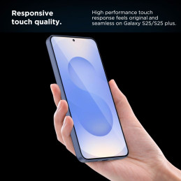 „Tech-Protect Quick Set+“ grūdintas stiklas, skirtas „Samsung Galaxy S25“ – skaidrus