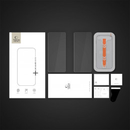 „Tech-Protect Quick Set+“ grūdintas stiklas, skirtas „Samsung Galaxy S25“ – skaidrus