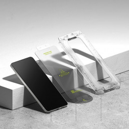 „Ringke Easy Slide“ grūdinto stiklo 2 vnt. pakuotė, skirta „Samsung Galaxy S25 Edge“ – skaidrus