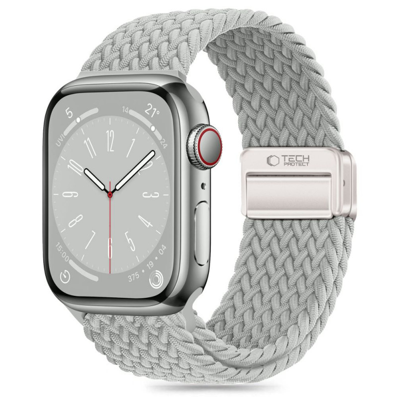 „Tech-Protect“ nailono dirželis „Apple Watch 44 / 45 / 46 / 49 mm“ – pilkas