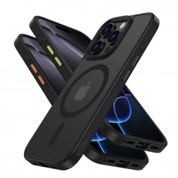 „Tech-Protect MagMat Magsafe“ 3 rinkinių dėklas, skirtas „iPhone 16 Pro Max“ – matinės juodos spalvos