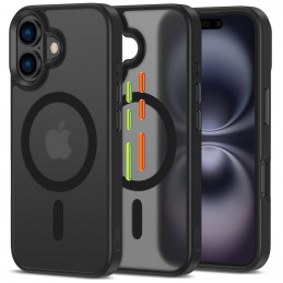 „Tech-Protect MagMat Magsafe“ 3 dalių „iPhone 16“ dėklas – matinės juodos spalvos