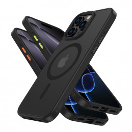 „Tech-Protect MagMat Magsafe“ 3 rinkinių dėklas, skirtas „iPhone 16 Pro“ – matinės juodos spalvos