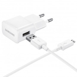 „Samsung EP-TA50EWE 8W USB-A“ sieninis įkroviklis su „MicroUSB“ laidu ECB-DU4AWE (didmeninė kaina – pakaitinė pakuotė) –...