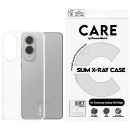 „CARE by PanzerGlass“ madingas rentgeno dėklas, skirtas „Samsung Galaxy S25 Edge“ – skaidrus