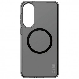 „CARE by PanzerGlass Flagship Urban Combat“ juodas QI dėklas, skirtas „Samsung Galaxy S25 Edge“ – pusiau permatomas