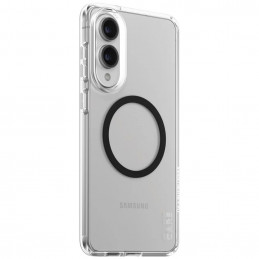 „CARE by PanzerGlass Flagship Urban Combat“ juodas QI dėklas, skirtas „Samsung Galaxy S25 Edge“ – skaidrus