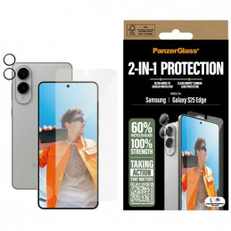 „PanzerGlass Hoops+UWF 2in1“ apsauginis stiklas ir objektyvas, skirtas „Samsung Galaxy S25 Edge“ – skaidrus