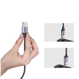 Ugreen US290 60148 USB-A / mikro USB 2.4A kabelis 2m – pilkas