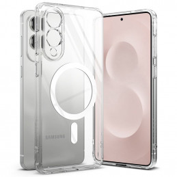 „Ringke Fusion“ magnetinis „MagSafe“ dėklas, skirtas „Samsung Galaxy S25 Edge“ – skaidrus