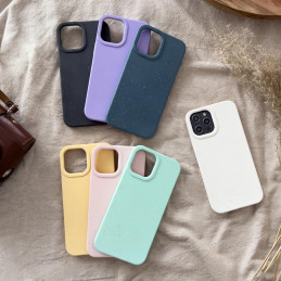 Eco Case dėklas iPhone 12, silikoninis dangtelis, geltonas telefono dėklas