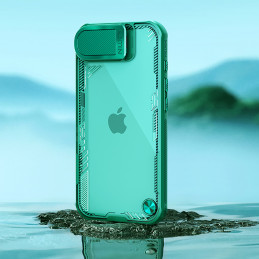„Nillkin Iceblade Prop“ dėklas su objektyvo dangteliu ir stovu, skirtas „iPhone 16e“ – žalias
