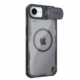 „Nillkin Iceblade Prop“ magnetinis dėklas su objektyvo dangteliu ir stovu, skirtas „iPhone 16e“ – juodas
