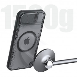 „Nillkin Iceblade Prop“ magnetinis dėklas su objektyvo dangteliu ir stovu, skirtas „iPhone 16e“ – juodas