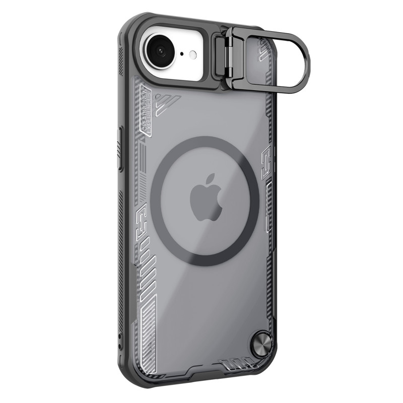 „Nillkin Iceblade Prop“ magnetinis dėklas su stovu, skirtas „iPhone 16e“ – juodas