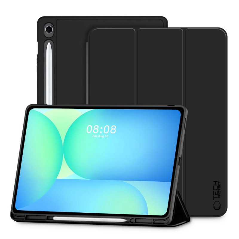 „TechProtect SmartCase“ rašiklio dėklas, skirtas „Samsung Galaxy Tab S10 FE+ 13.1 X620 / X626B“ – juodas