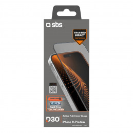 SBS grūdintas stiklas su D3O technologija ir aplikatoriumi, skirtas „iPhone 16 Pro Max“.