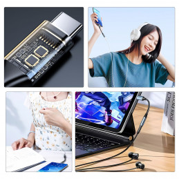 „Wozinsky WACM-01“ USB-C adapteris – 3,5 mm mini lizdas – juodas