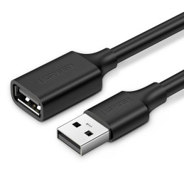 Ugreen kabelis USB (moteris) - USB (vyriškas) adapterio laidas 2m juodas (10316)