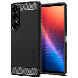 „Spigen Rugged Armor“ dėklas, skirtas „Sony Xperia 1 VII“ – matinės juodos spalvos
