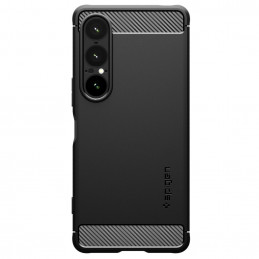 „Spigen Rugged Armor“ dėklas, skirtas „Sony Xperia 1 VII“ – matinės juodos spalvos