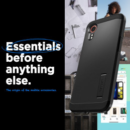 „Spigen Tough Armor“ dėklas, skirtas „Samsung Galaxy Xcover 7 Pro“ – juodas