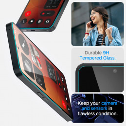 „Spigen Glas.tR EZ Fit“ grūdinto stiklo dėklas, skirtas „Nothing Phone 3A / 3A Pro“ - skaidrus