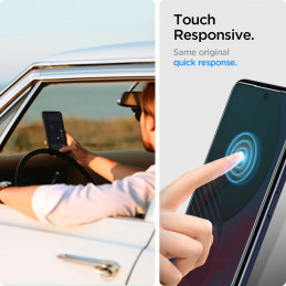„Spigen Glas.tR Slim“ grūdinto stiklo 2 vnt. pakuotė, skirta „Samsung Galaxy Xcover 7 / 7 Pro“ - skaidrus