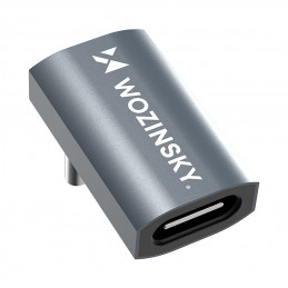 „Wozinsky WPKF-01 USB-C“ – USB-C 40Gb/ s 240W 8K OTG kampinis adapteris – pilkas