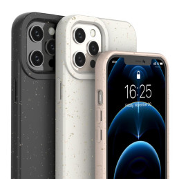 Eco Case dėklas iPhone 12 Pro Max silikoniniu dangteliu telefono dėklu rožinis