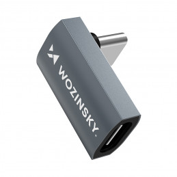 „Wozinsky WPKF-01 USB-C“ – USB-C 40Gb/ s 240W 8K OTG kampinis adapteris – pilkas