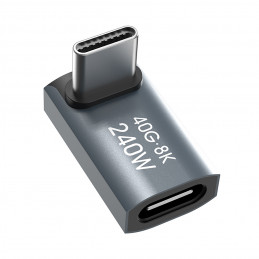 „Wozinsky WPKF-01 USB-C“ – USB-C 40Gb/ s 240W 8K OTG kampinis adapteris – pilkas