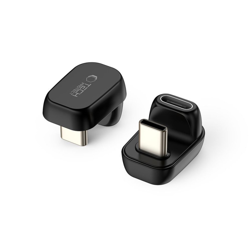 „Tech-Protect Ultraboost AA04“ USB-C kampinis adapteris – juodas